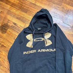 Under Armour Navy Hoodie with Bronze Logo